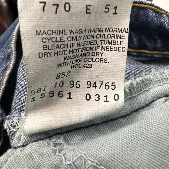 LEVI’S Vintage 90’s Orange Tab Loose Fit Straight Leg Jeans 15961 - Picture 4 of 11